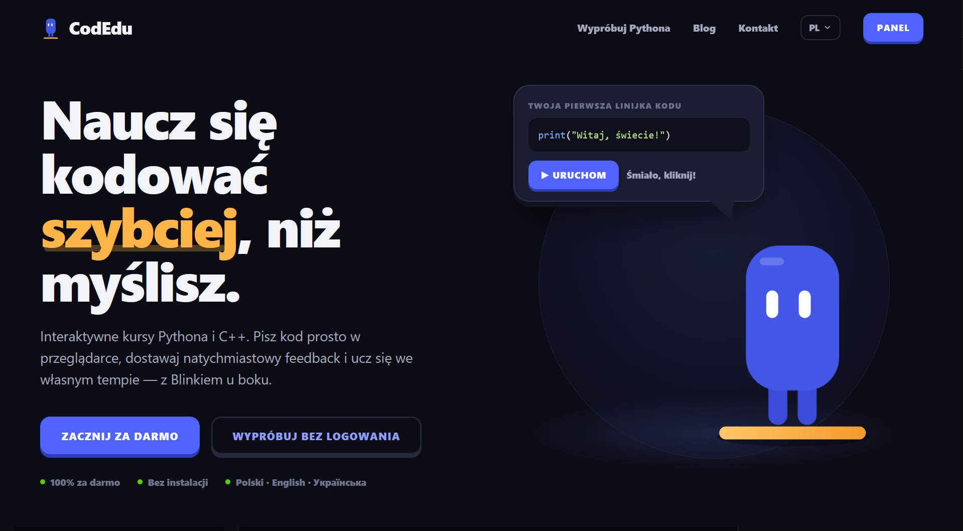 CodEdu landing page